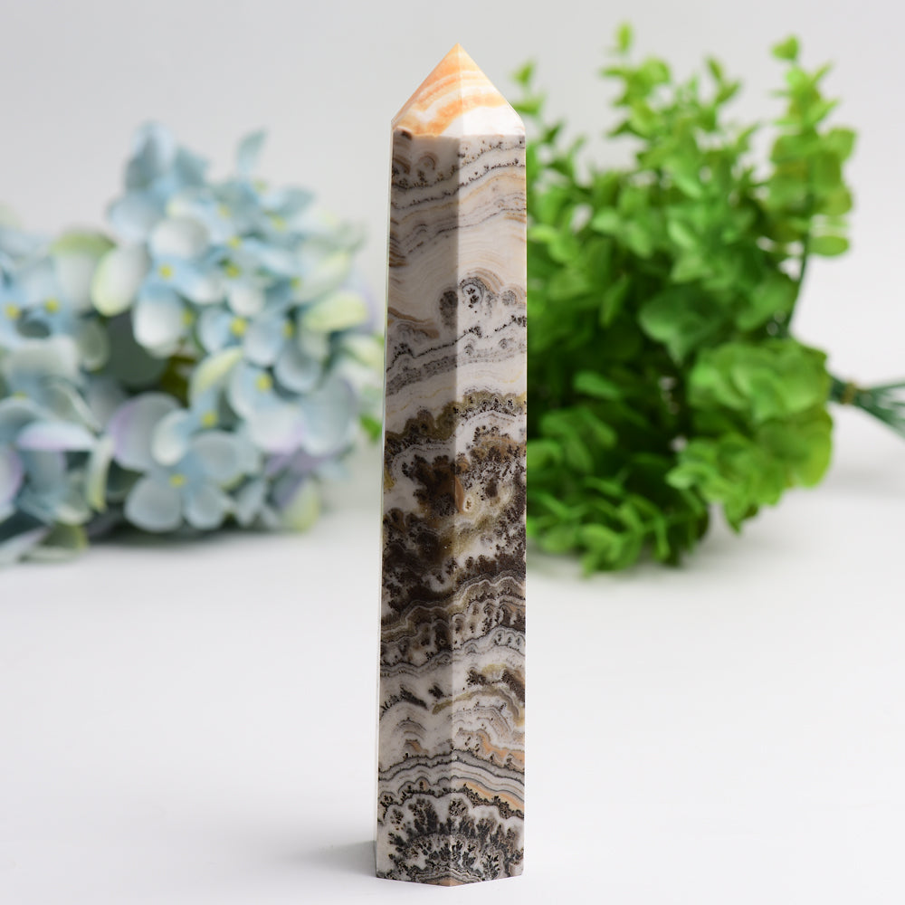 6.0"-8.0" Grass Calcite Crystal Tower Bulk Wholesale