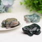 2.0" Moss Agate Frog Crystal Carving Bulk Wholesale
