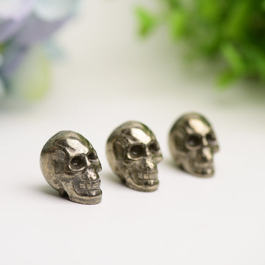 0.8" Mini Pyrite Skull Bulk Wholesale