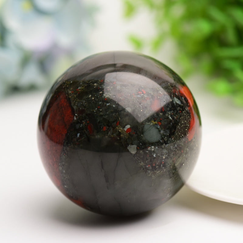 2.5"-3.0" Africa Blood Stone Crystal Sphere Bulk Wholesale