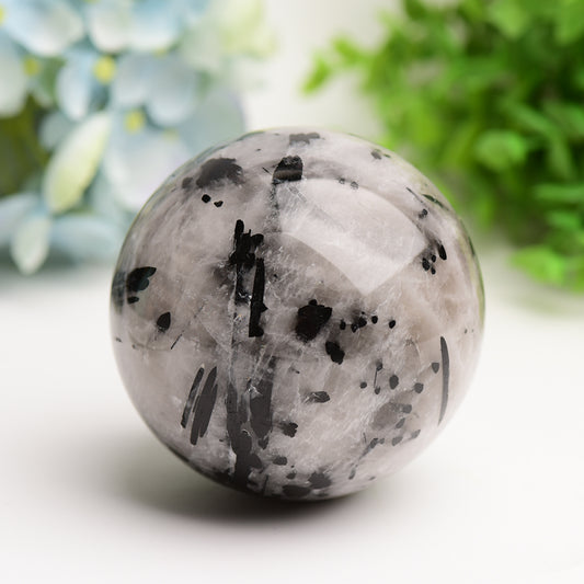 2.5"-4.0" Black Tourmaline Crystal Sphere Bulk Wholesale