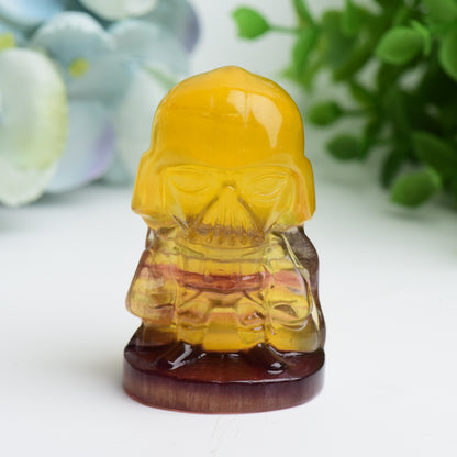 2.5" Mixed Crystal Darth Vader Crystal Carving Bulk Wholesale