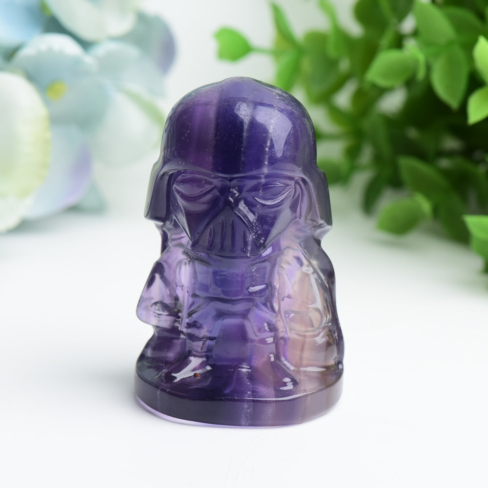 2.5" Mixed Crystal Darth Vader Crystal Carving Bulk Wholesale