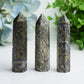 3.3"-4.0" Pyrite in Agate Crystal Points Bulk Wholesale