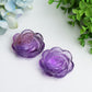 2.1" Amethyst Rose Flower Crystal Carving Crystal Healing Bulk Wholesale
