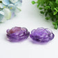 2.1" Amethyst Rose Flower Crystal Carving Crystal Healing Bulk Wholesale