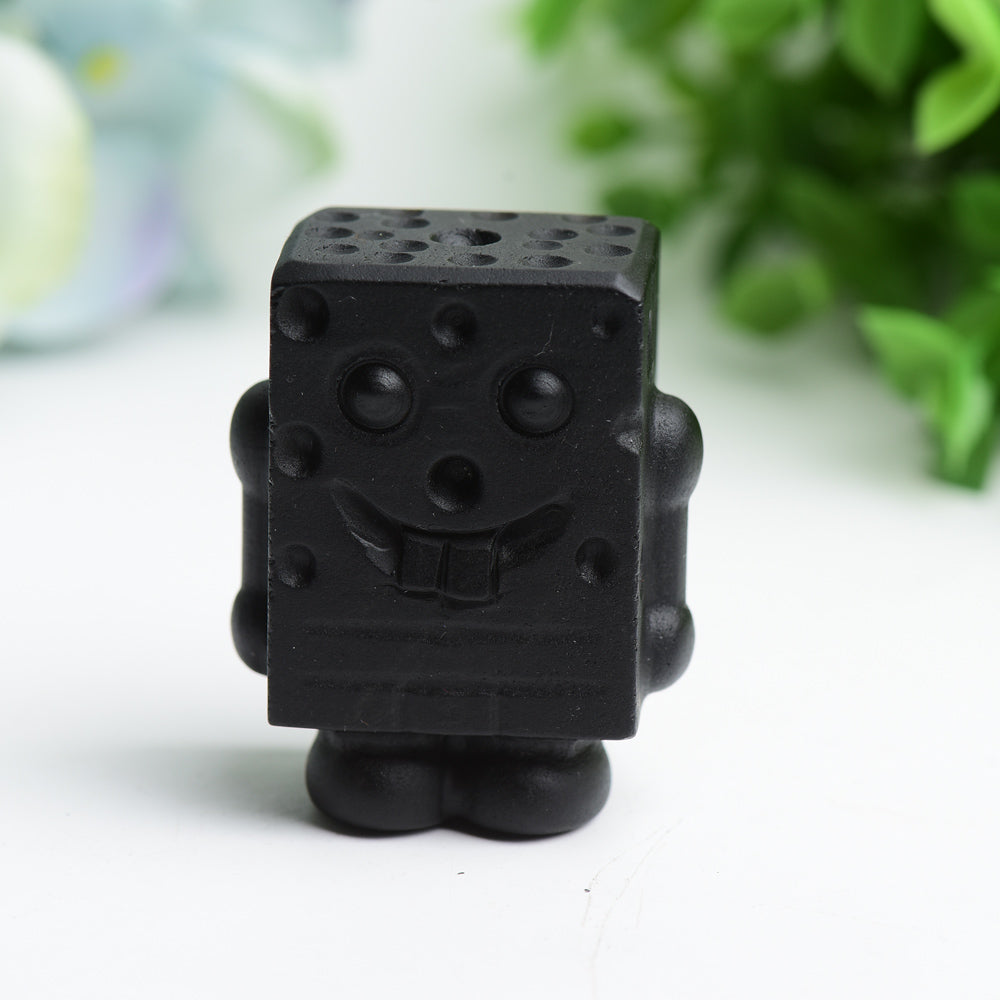 Black Obsidian Cartoon Carvings Crystal Healing Bulk Wholesale