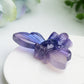 2.7" Purple Fluorite Bee Crystal Carving Bulk Wholesale