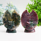 4.5" Ocean Jasper Moss Agate Owl Crystal Carving Crystal Healing Bulk Wholesale