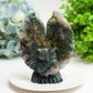 4.5" Ocean Jasper Moss Agate Owl Crystal Carving Bulk Wholesale