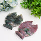 4.5" Ocean Jasper Moss Agate Owl Crystal Carving Crystal Healing Bulk Wholesale