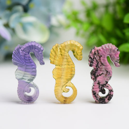 2.0" Hippocampus Crystal Carving Bulk Wholesale