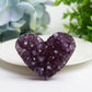1.2"-2.5" Amethyst Cluster Heart Shape Crystal Carving Bulk Wholesale