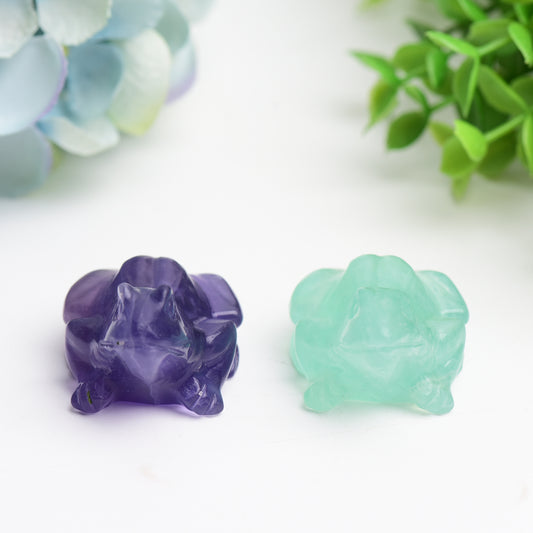 2.0" Fluorite Frog Crystal Carving Crystal Healing Bulk Wholesale