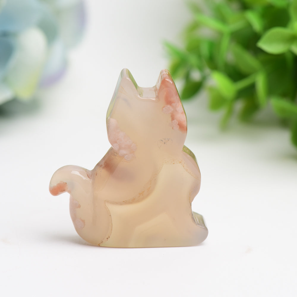 2.0" Agate Cat Crystal Carving Bulk Wholesale