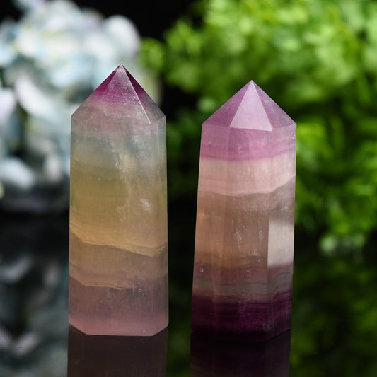 4.0"-5.0" Rainbow Fluorite Crystal Tower Bulk Wholesale