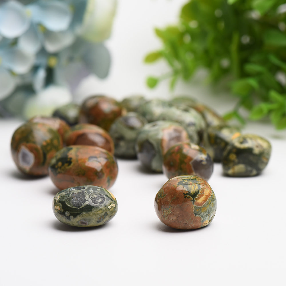 Rainforest Jasper Crystal Tumbles Bag Bulk Wholesale