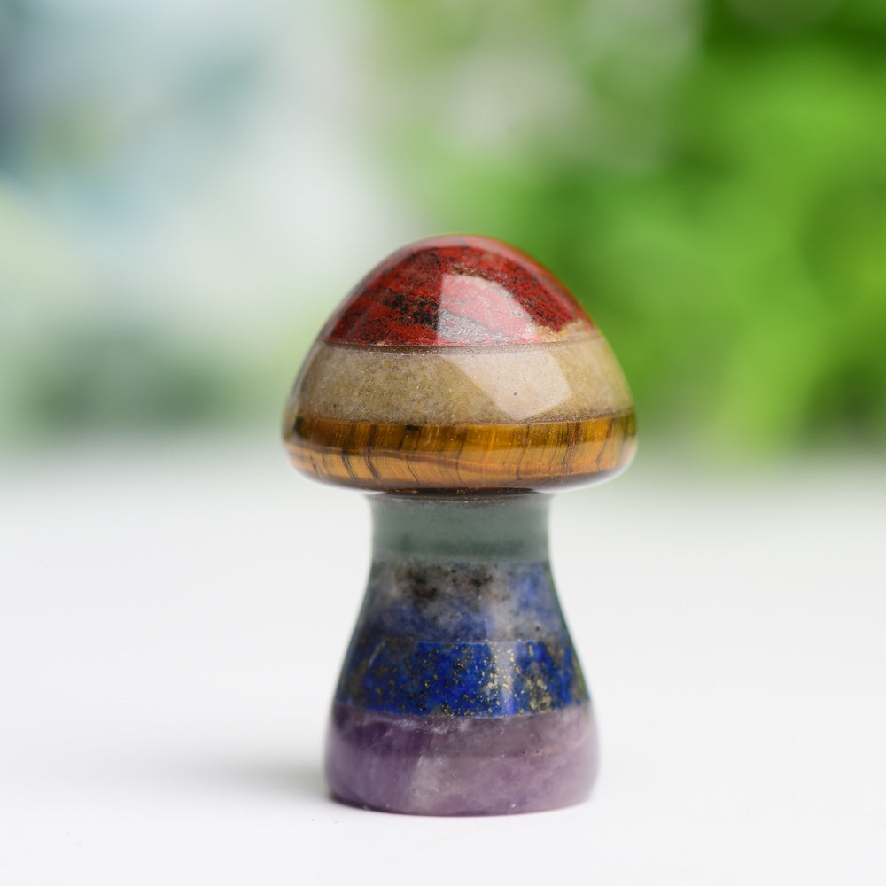 1.3" Chakra Mushroom Crystal Carving