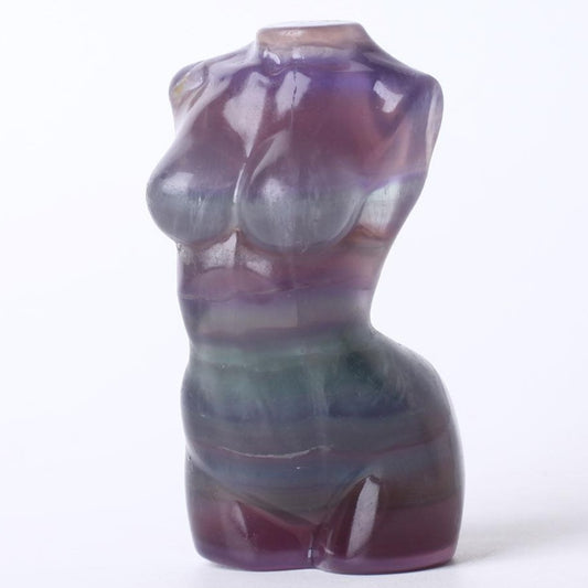 Fluorite Woman Body Figurine Crystal Carvings