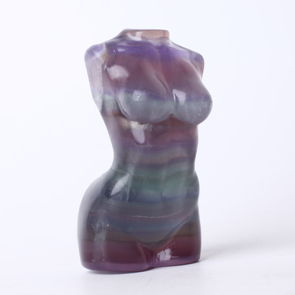 Fluorite Woman Body Figurine Crystal Carvings