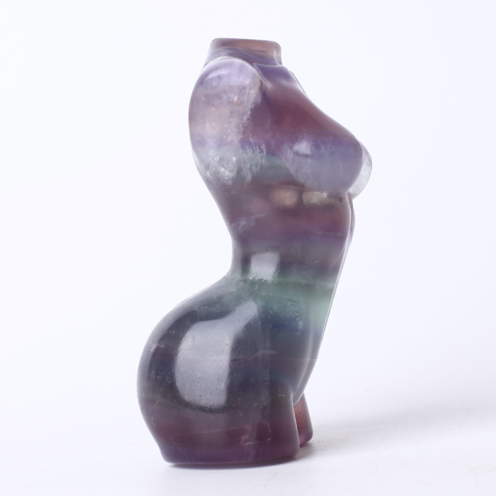 Fluorite Woman Body Figurine Crystal Carvings