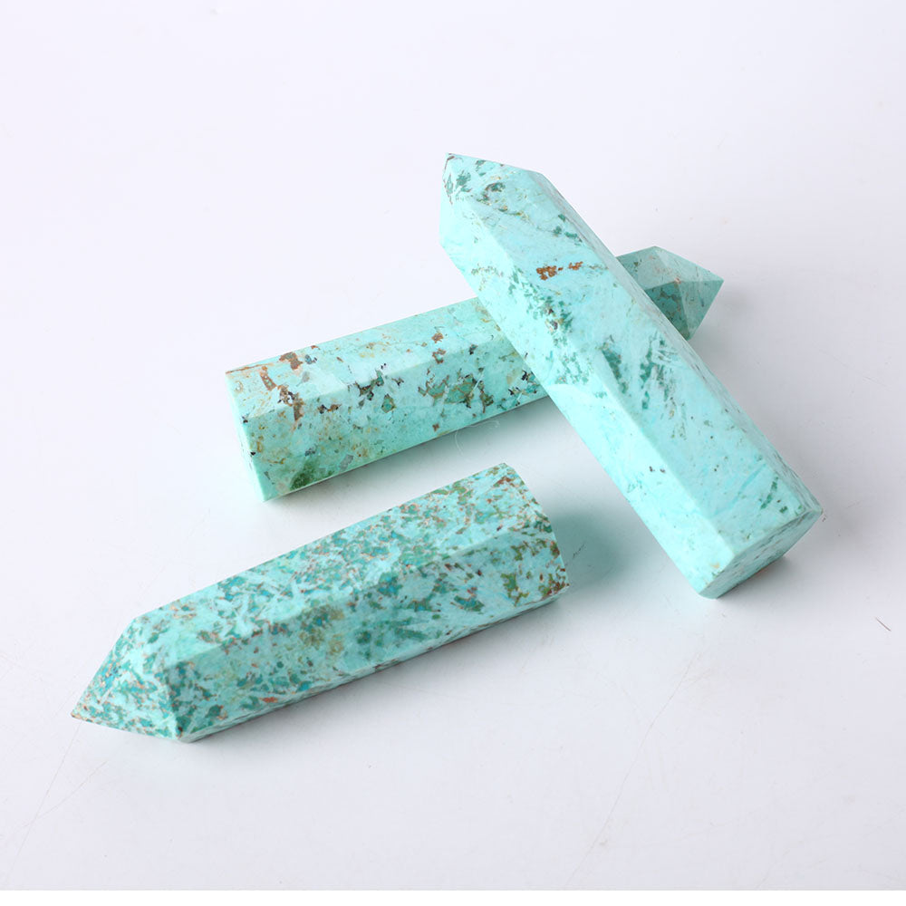Set of 3 Chrysocolla Crystal Points
