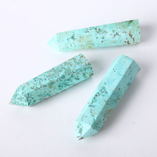 Set of 3 Chrysocolla Crystal Points