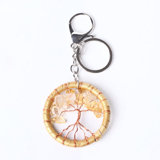 Citrine Tree Of Life Key Chain