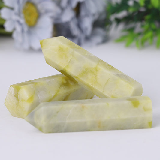 Wholesale Natural Serpentine Jade Points Healing Crystal Tower
