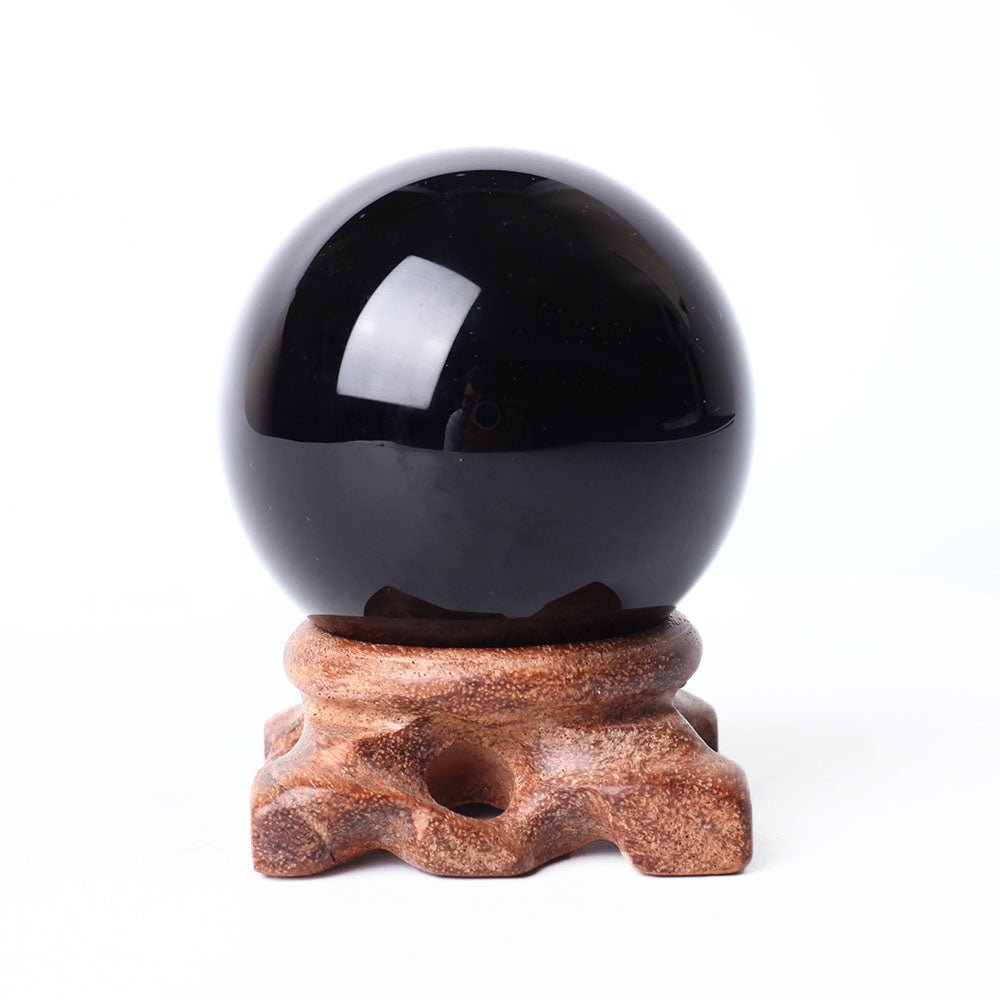 6cm Black Obsidian Crystal Sphere