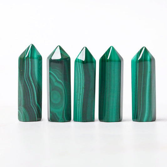 1" Natural Malachite Crystal Tiny Points For DIY Discount