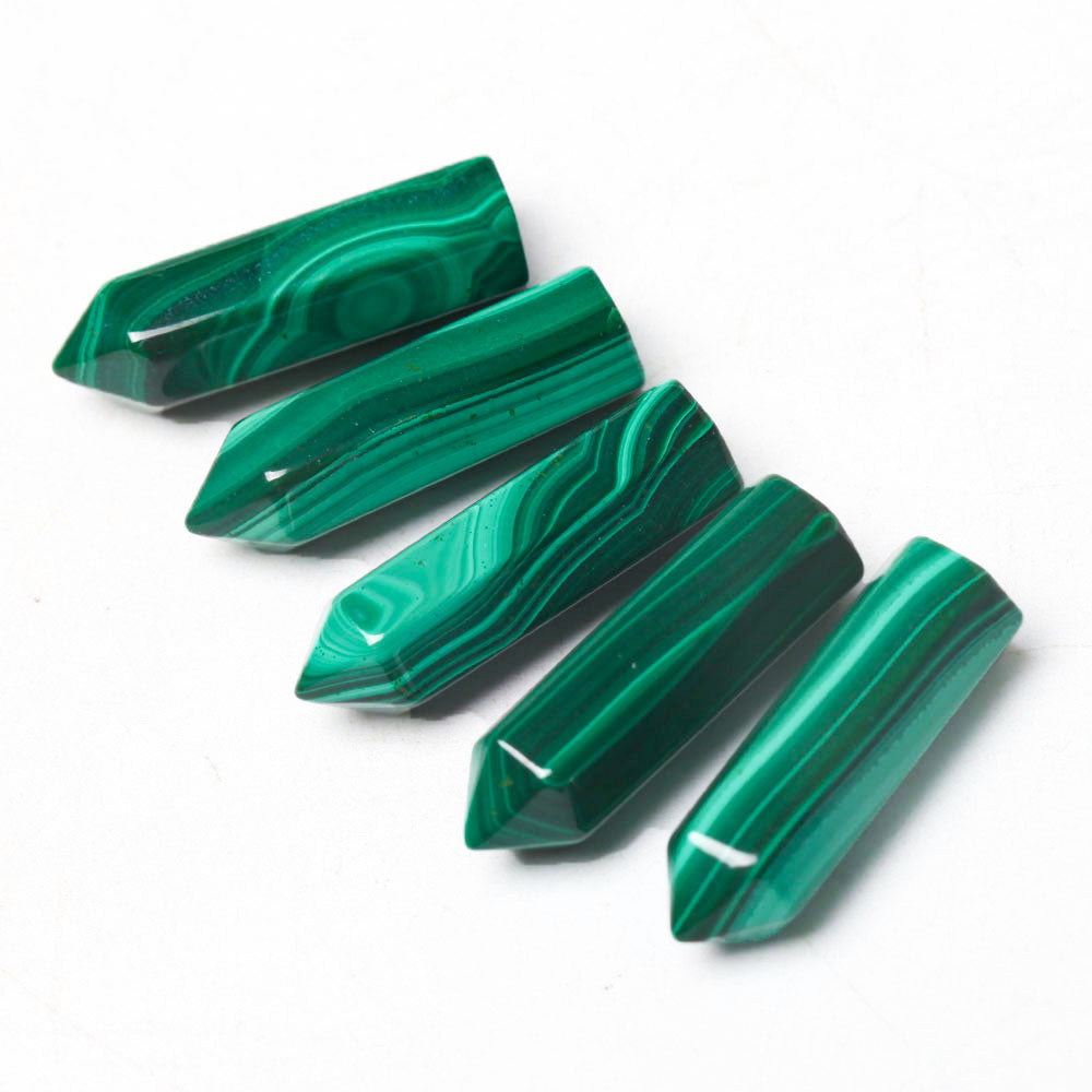 1" Natural Malachite Crystal Tiny Points For DIY Discount