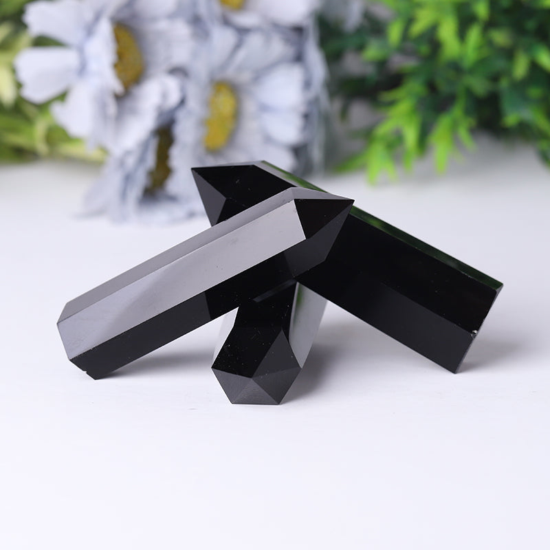 Wholesale Black Obsidian Point Polished Healing Tower
