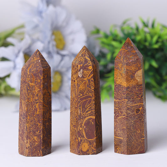 Calligraphy Jasper Points for Sale Healing Tower for Collection