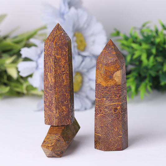 Calligraphy Jasper Points for Sale Healing Tower for Collection