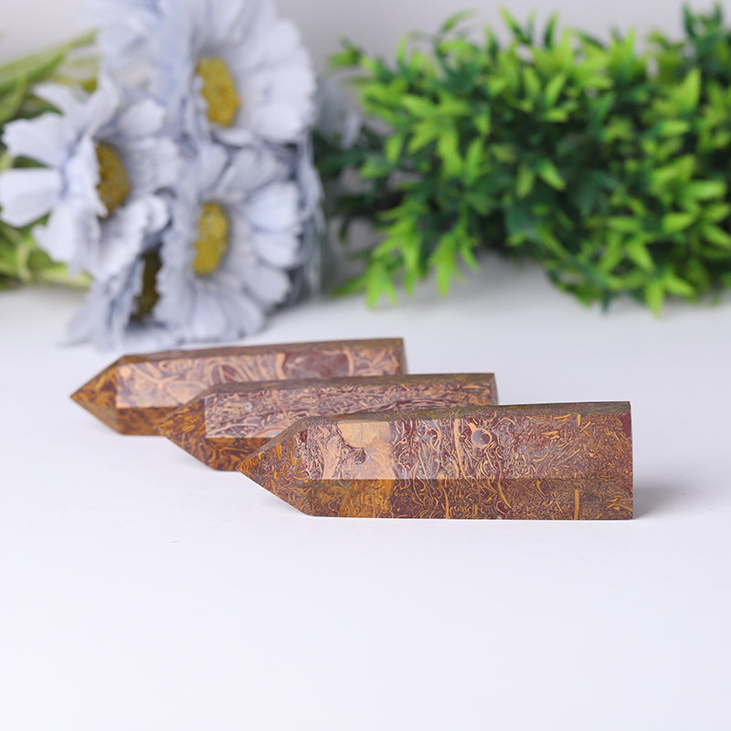 Calligraphy Jasper Points for Sale Healing Tower for Collection