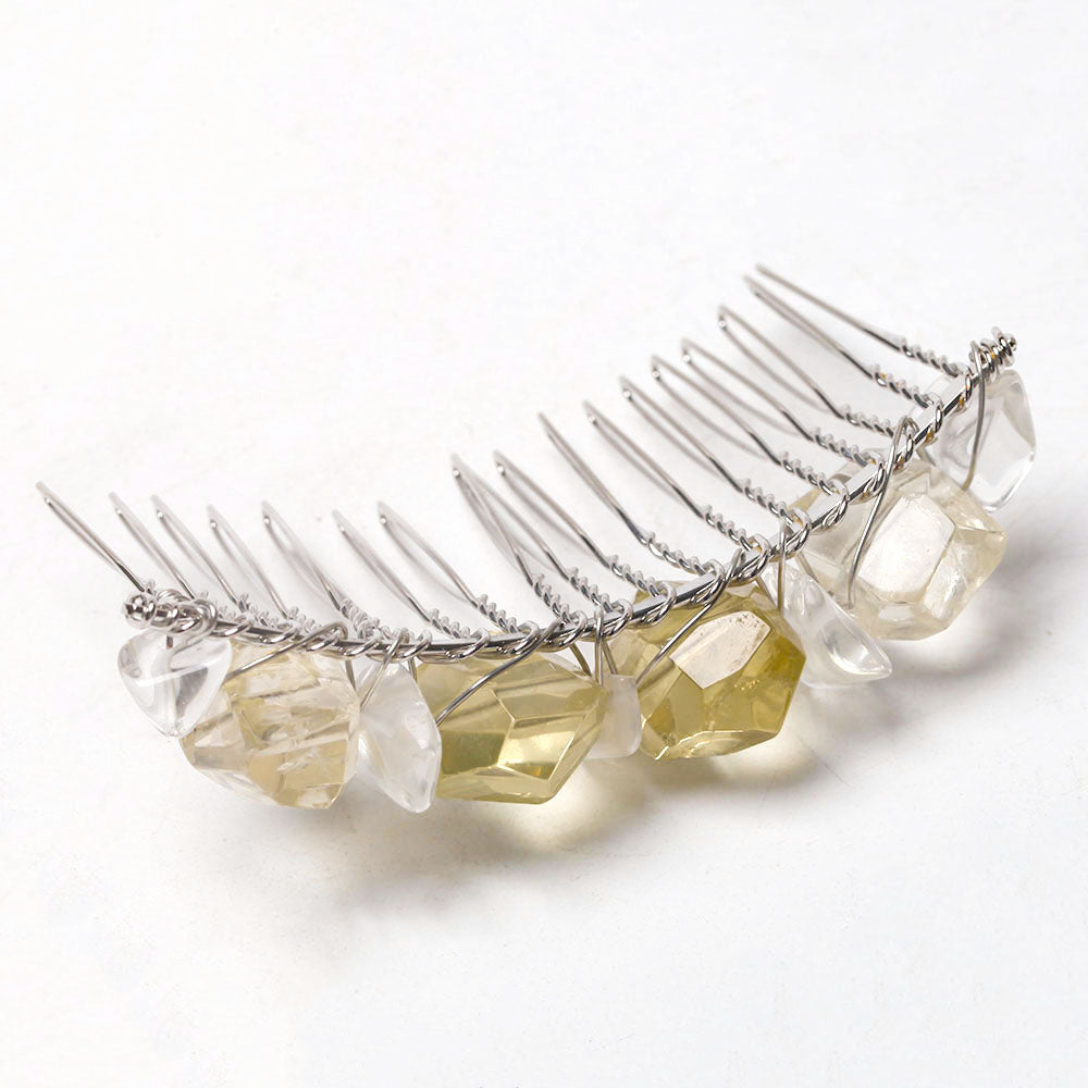 3“ Citrine Crystal Crown Comb