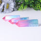 Pink and Blue Aura Angel Crystal Points