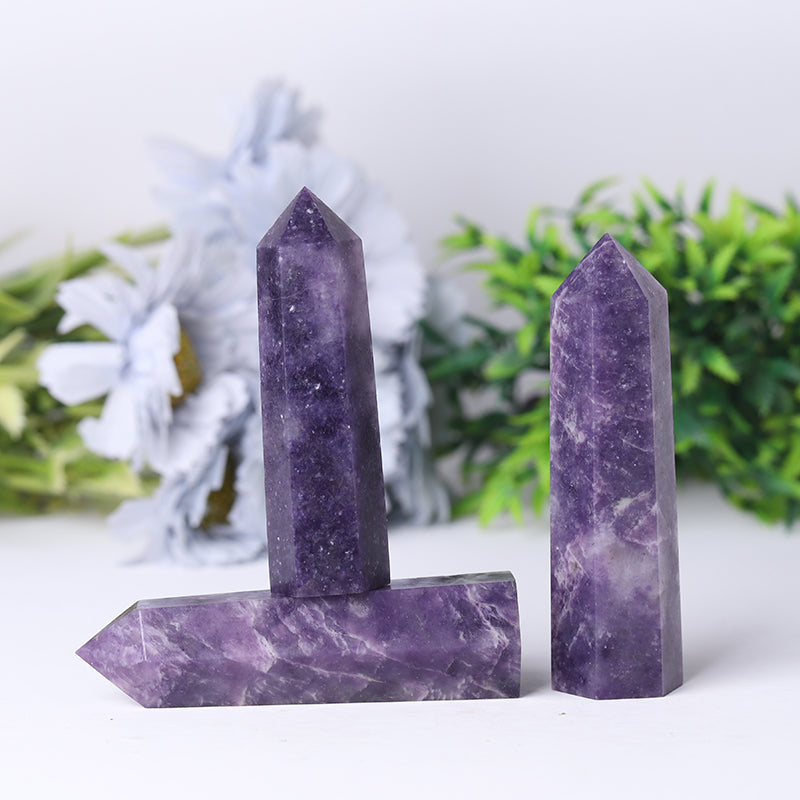 Wholesale High Quality Purple Lepidoite Crystal Point For Decoration