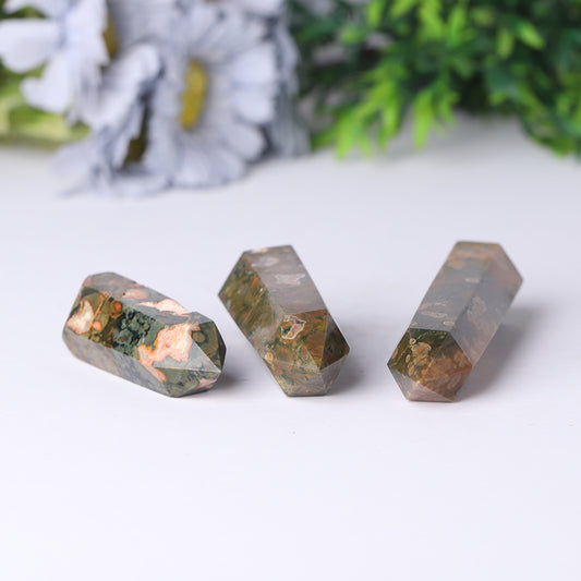 Hotsale Natural Rainforest Jasper Point Healing Crystal Tower