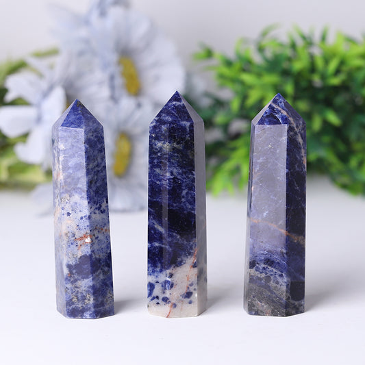 Wholesale Natural Crystal Healing Stone Sodalite Crystal Point