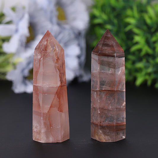 Wholesale Natural High Quality Fire Quartz Crystal Point