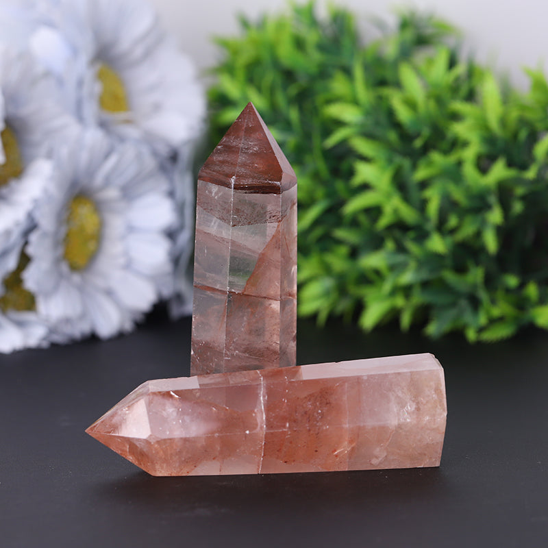 Wholesale Natural High Quality Fire Quartz Crystal Point