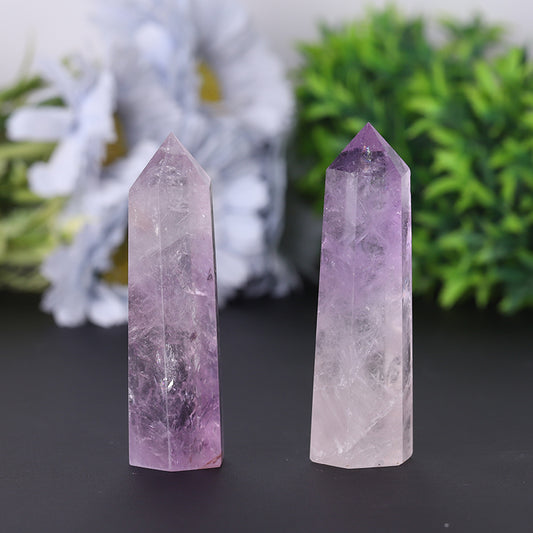 Wholesale Natural Healing Stone Amethyst Points Tower