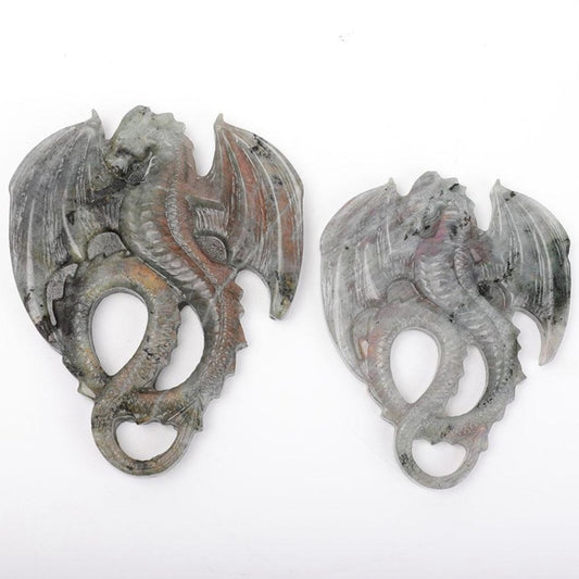 Labradorite Crystal Carving Dragon