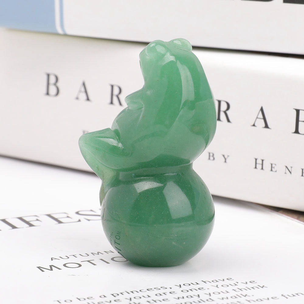 Green Aventurine Crystal Carving Frog