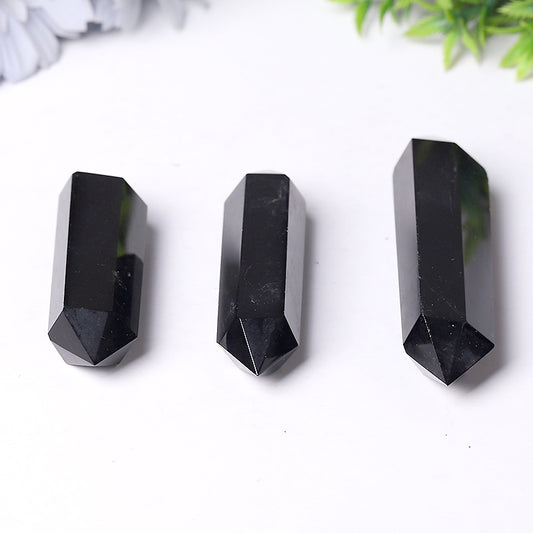 Wholesale Black Obsidian Double Terminated Point