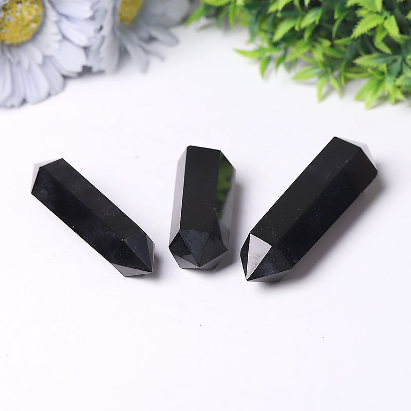 Wholesale Black Obsidian Double Terminated Point