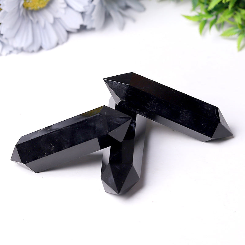 Wholesale Black Obsidian Double Terminated Point