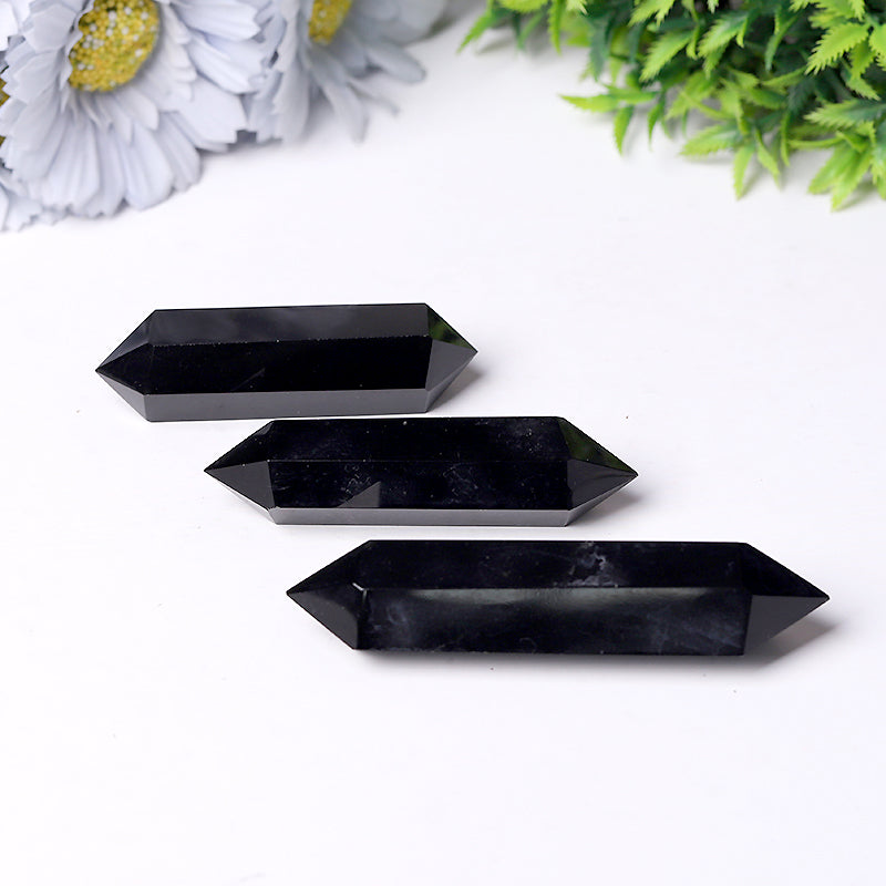 Wholesale Black Obsidian Double Terminated Point